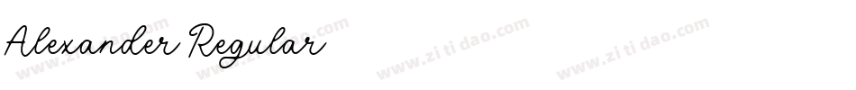 Alexander Regular字体转换